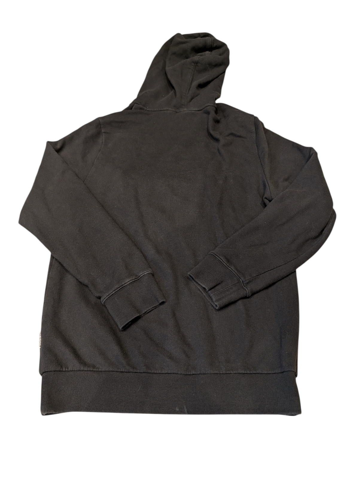 Men's Napapijri Front Pocket Hoodie Jumper Black Size Medium