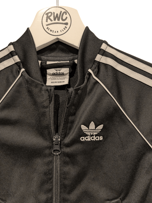 Kids Boys Adidas Track Top Black Size 12 - 18M - REWEAR CLUB