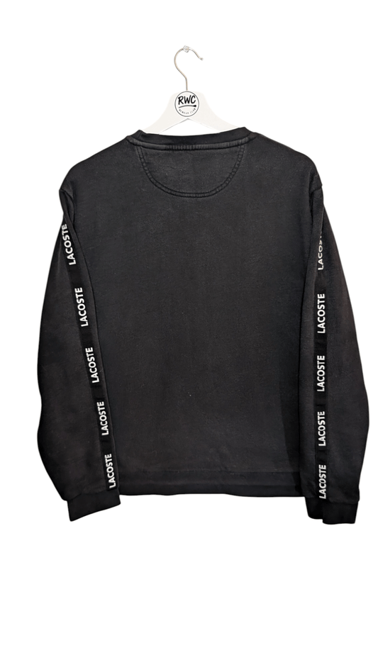 Lacoste Tape Logo Jumper Black - REWEAR CLUB