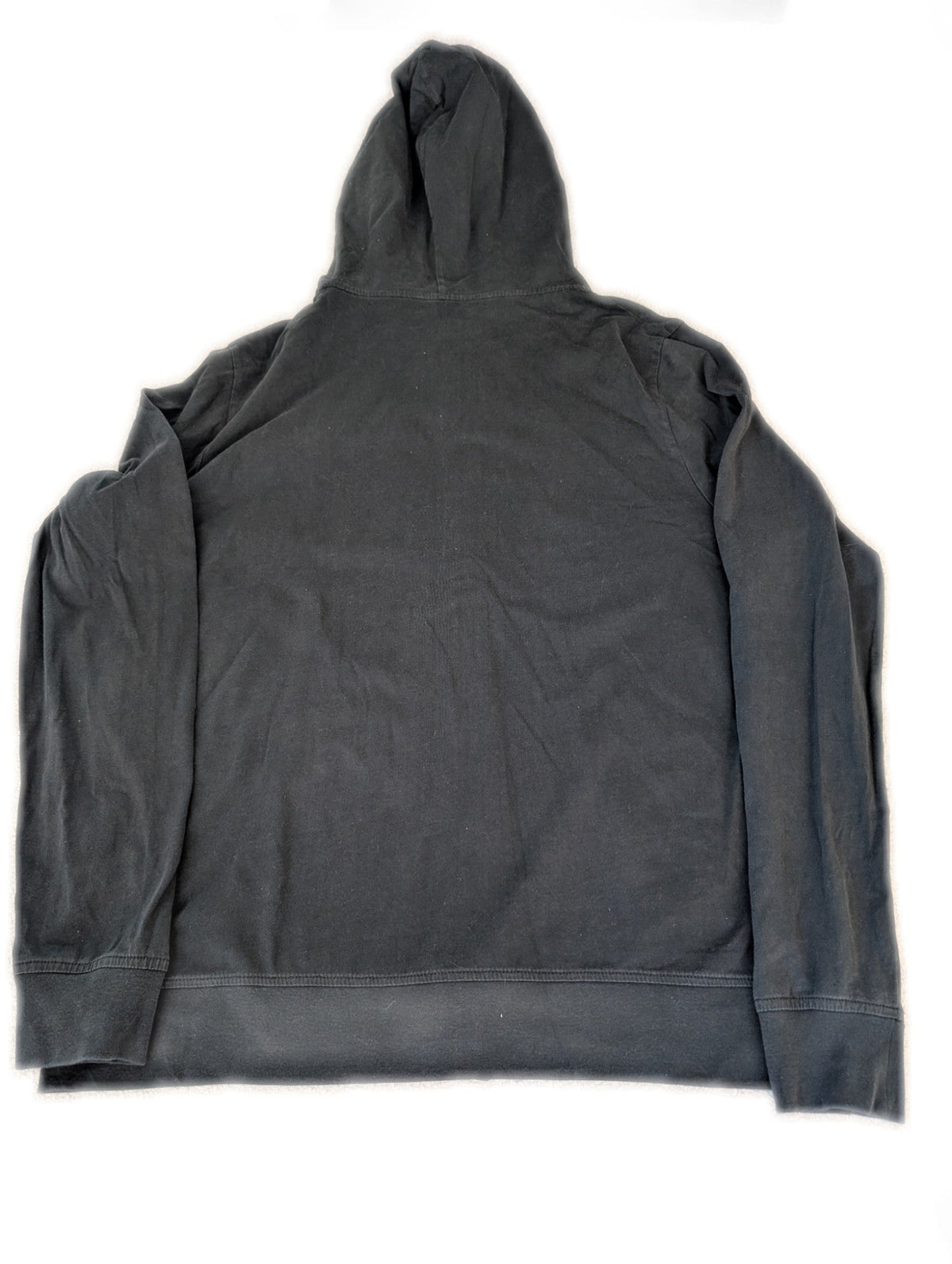 Men's Large All Saints Black Full Zip Hoodie - REWEAR CLUB