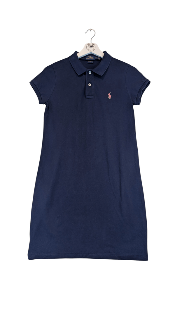 Ralph Lauren Women's The Mesh Mini Polo Dress Navy Size Medium
