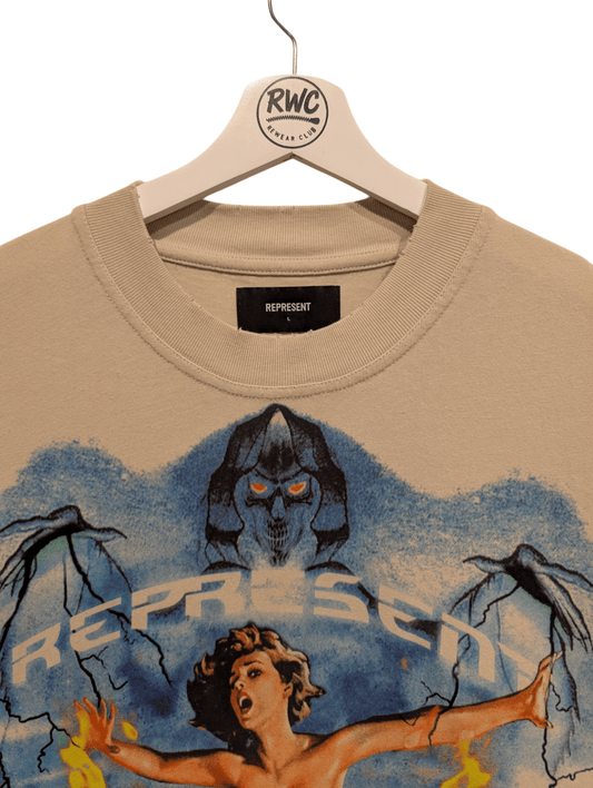 REPRESENT "Rein in Pain" Men's Oversized T-shirt Size Large - REWEAR CLUB