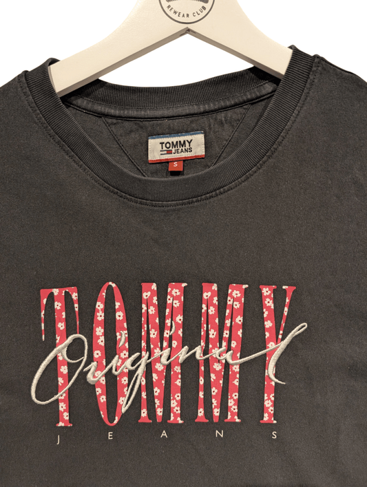 Tommy Hilfiger Jeans Women's Crop Tee Black Size Small - REWEAR CLUB