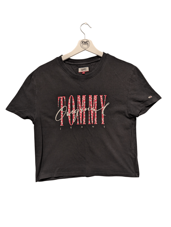 Tommy Hilfiger Jeans Women's Crop Tee Black Size Small