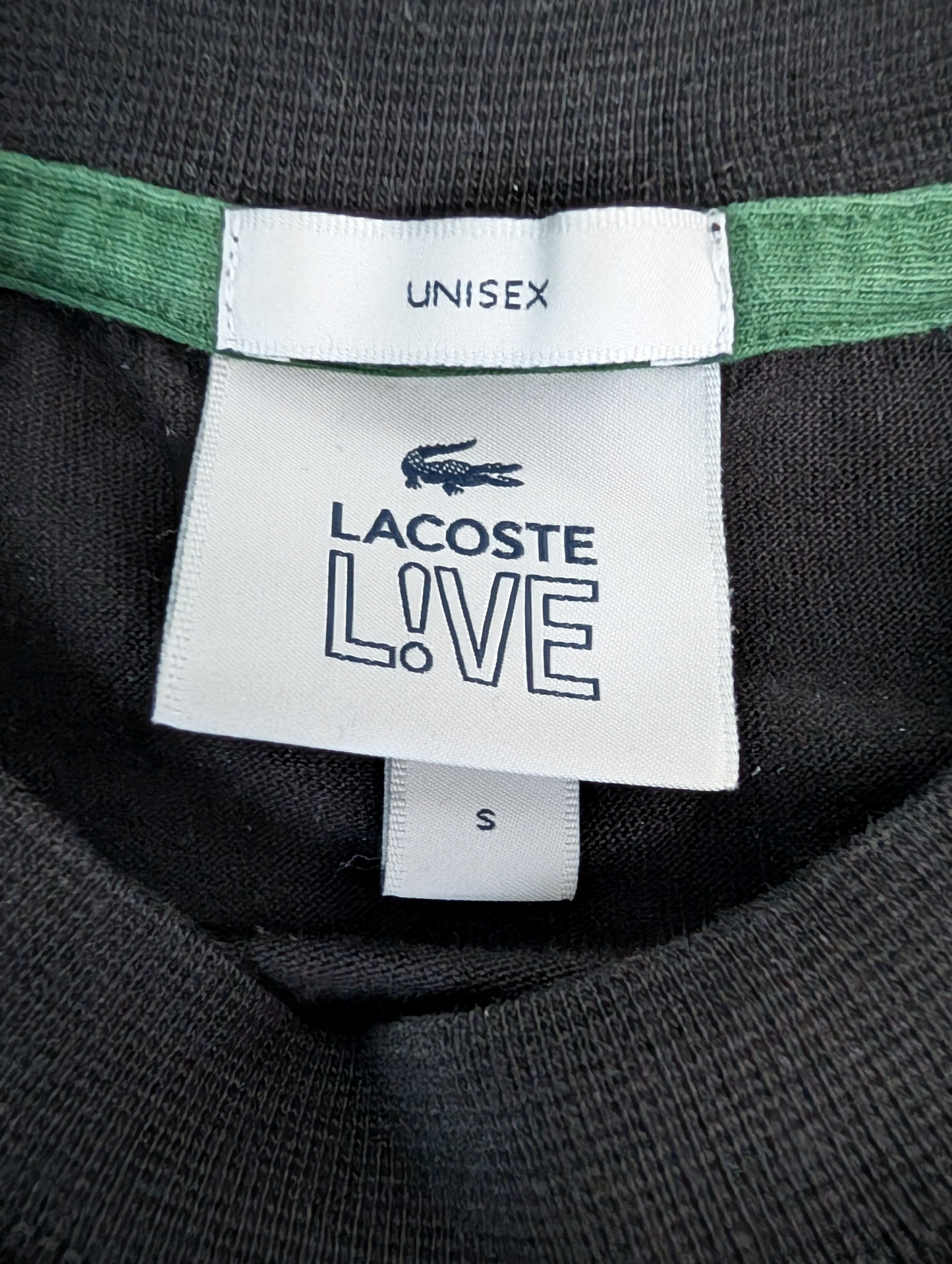Unisex Oversize Lacoste Live Black T-shirt Size Small