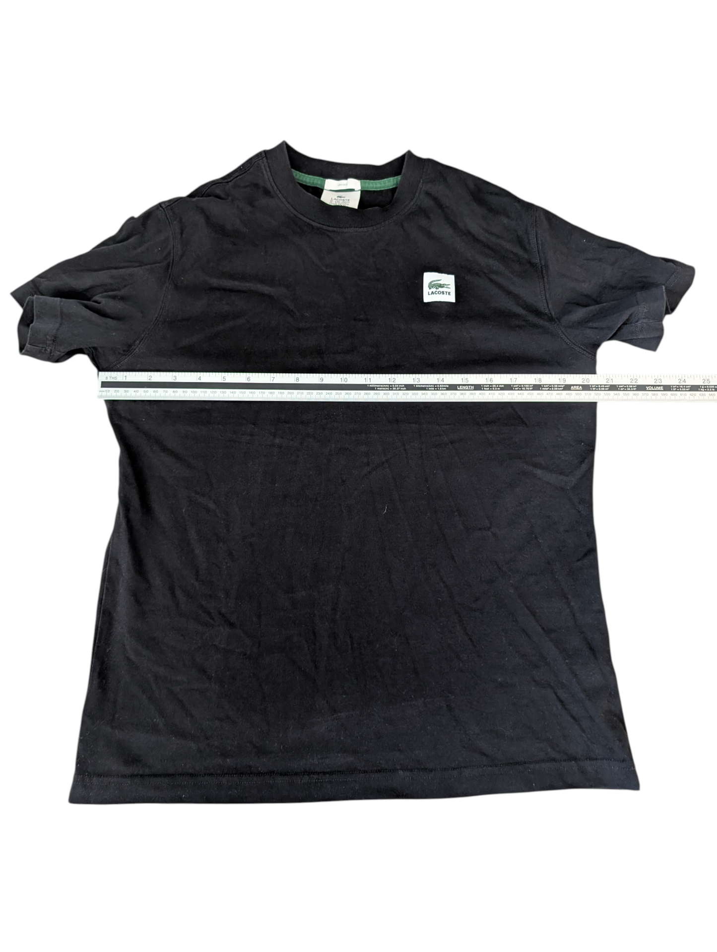 Unisex Oversize Lacoste Live Black T-shirt Size Small