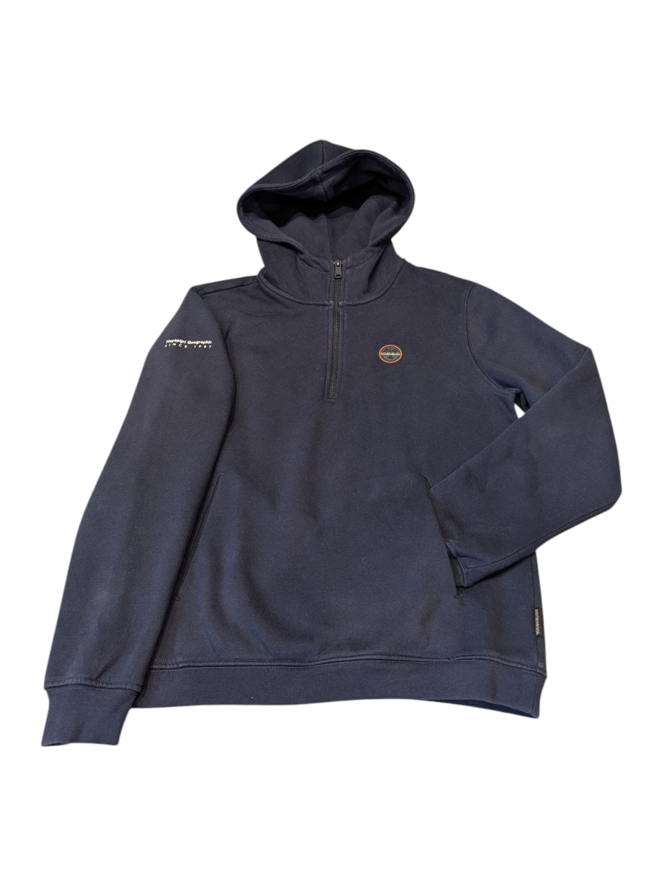 Napapijri Navy Hoodie - Mens M
