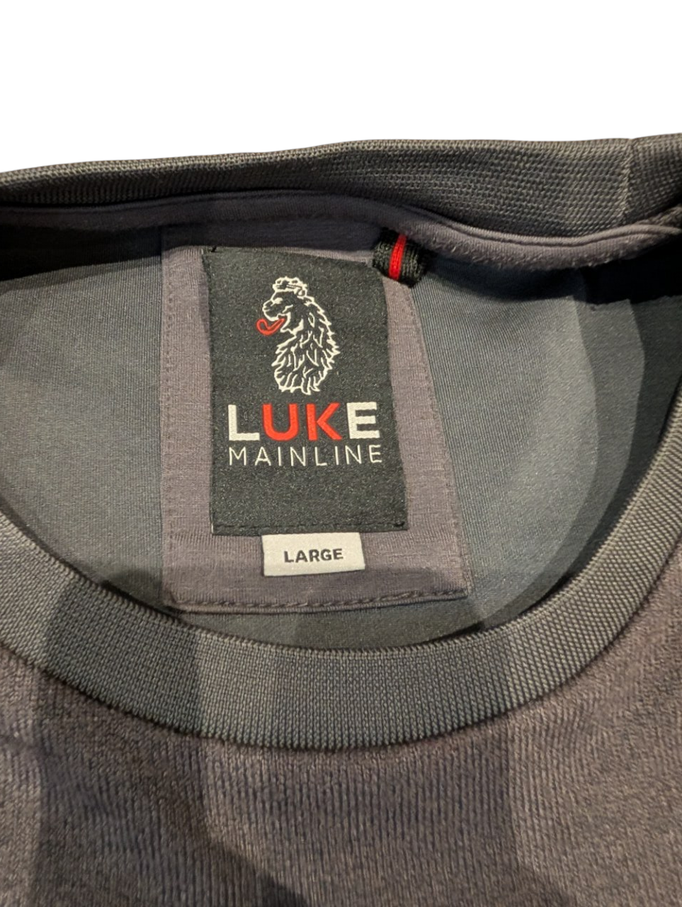 Mens Luke Mainline Grey Modal Blend Soft T-shirt Size Large
