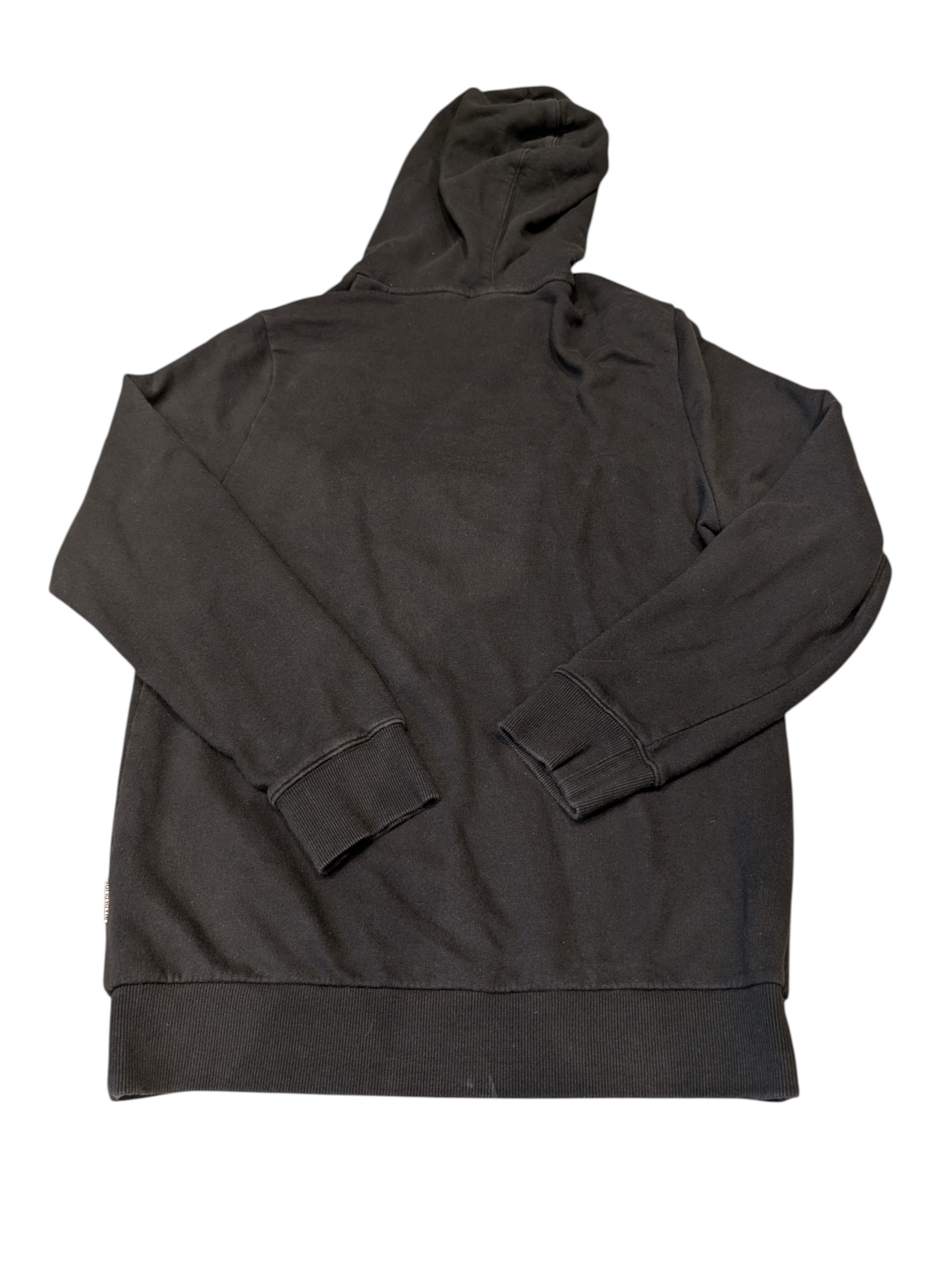 Men's Napapijri Front Pocket Hoodie Jumper Black Size Medium