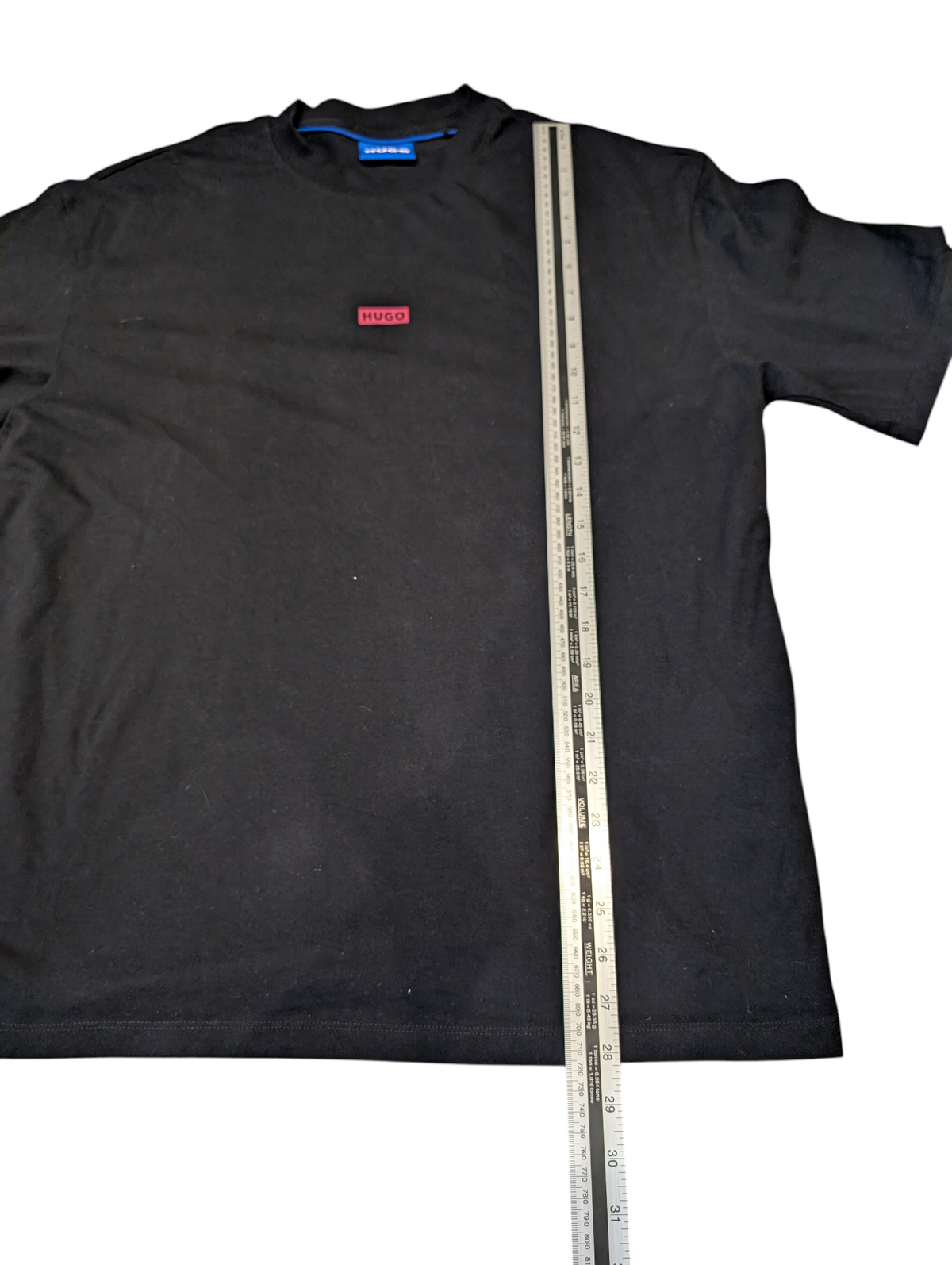 Men's Hugo Boss Creative Oversized T Shirt Pink Detailing Black Size Medium