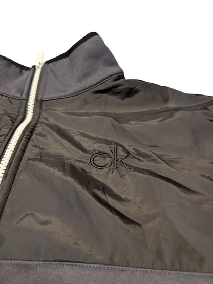 Mens Calvin Klein 3/4 Zip Grey / Black Golf Jacket Size Large
