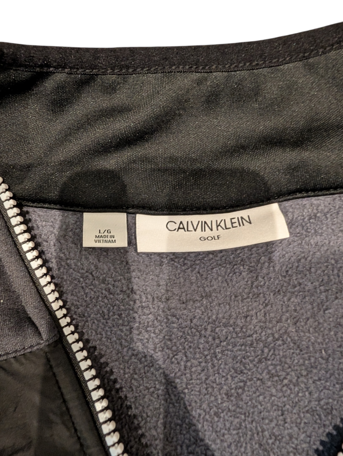 Mens Calvin Klein 3/4 Zip Grey / Black Golf Jacket Size Large