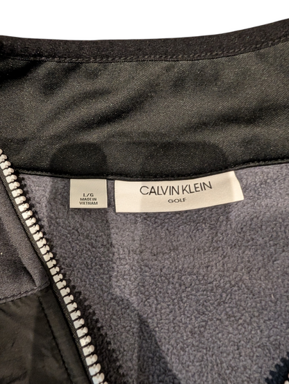 Mens Calvin Klein 3/4 Zip Grey / Black Golf Jacket Size Large