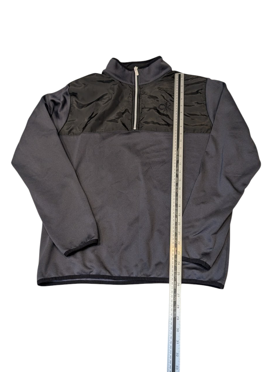 Mens Calvin Klein 3/4 Zip Grey / Black Golf Jacket Size Large