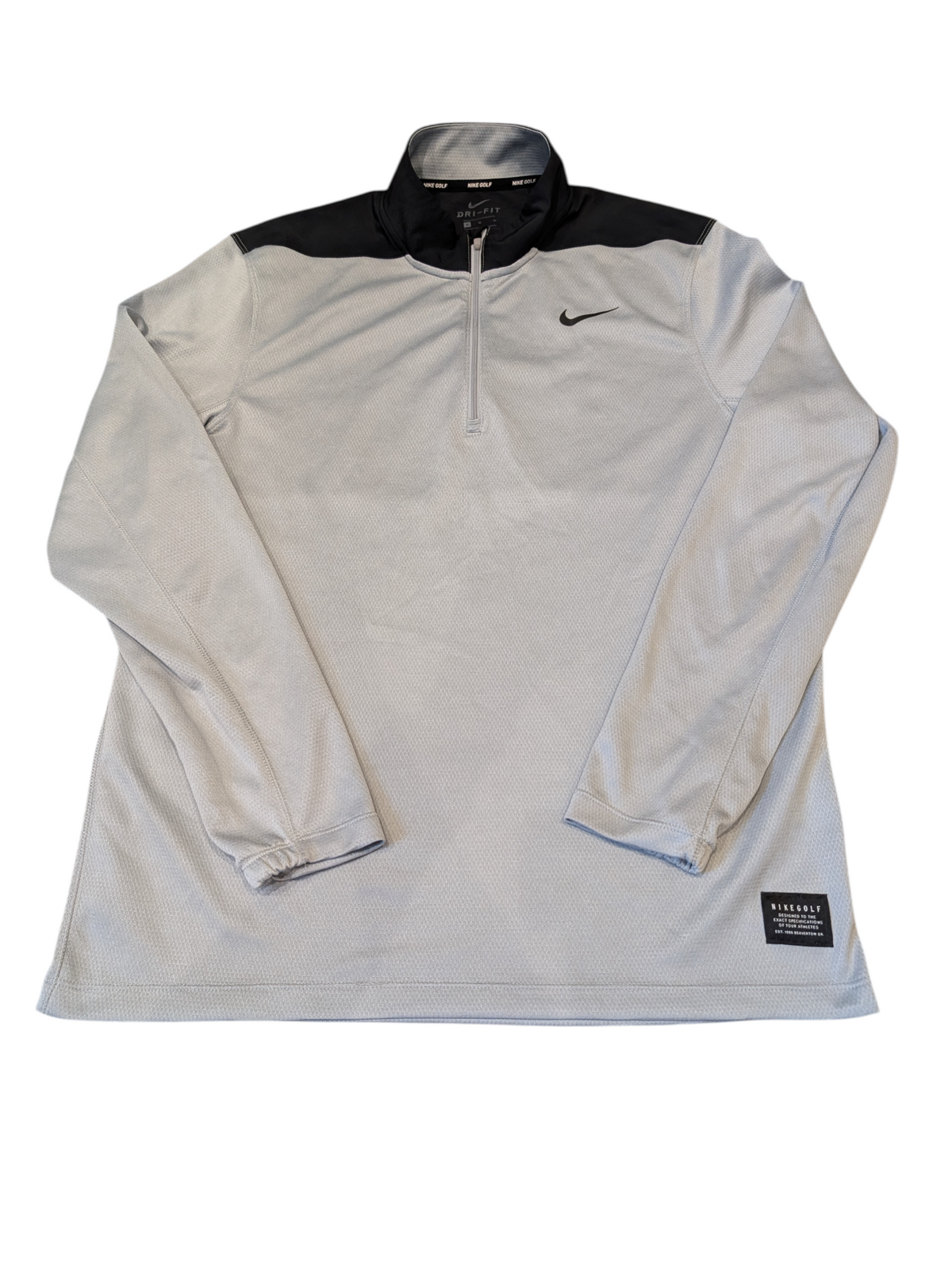 Men's Nike Golf 3/4 Zip Grey/Black Jacket Size Medium