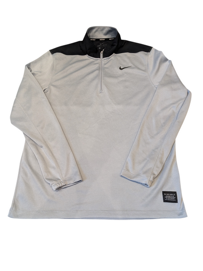 Men's Nike Golf 3/4 Zip Grey/Black Jacket Size Medium
