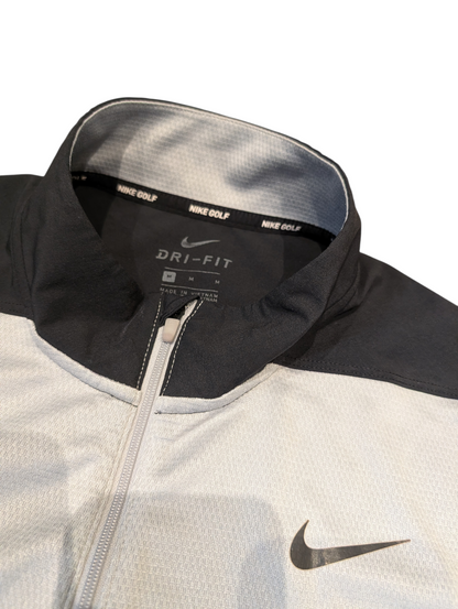 Men's Nike Golf 3/4 Zip Grey/Black Jacket Size Medium