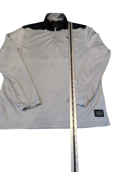 Men's Nike Golf 3/4 Zip Grey/Black Jacket Size Medium