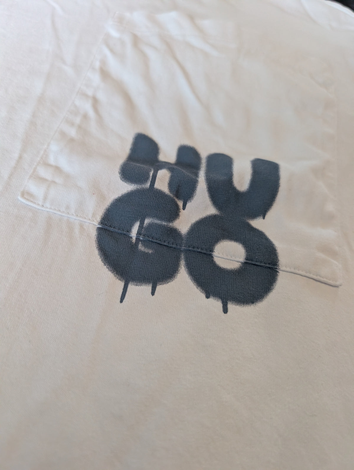 Hugo Logo Print Oversize Tees X2 Black and White Mens Size Small