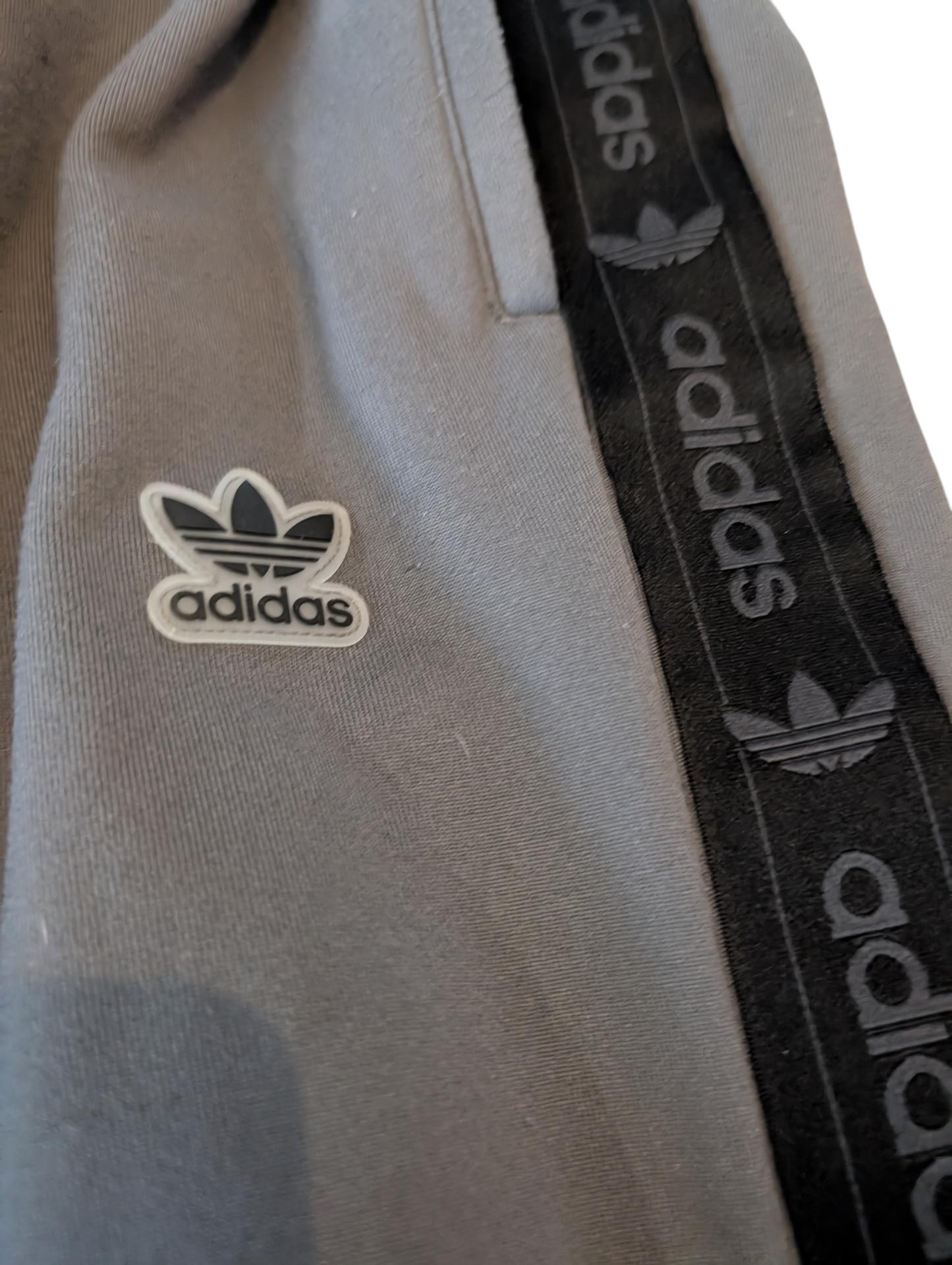 Mens Adidas Originals On Edge Tape Track Pant Joggers Grey Size Small