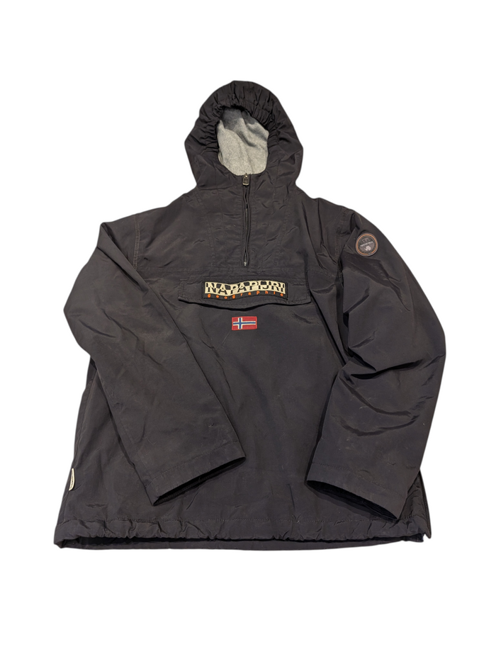 Napapijri Rainforest Winter Kids Anorak Jacket Black Fleece Lined Age 14 162cm