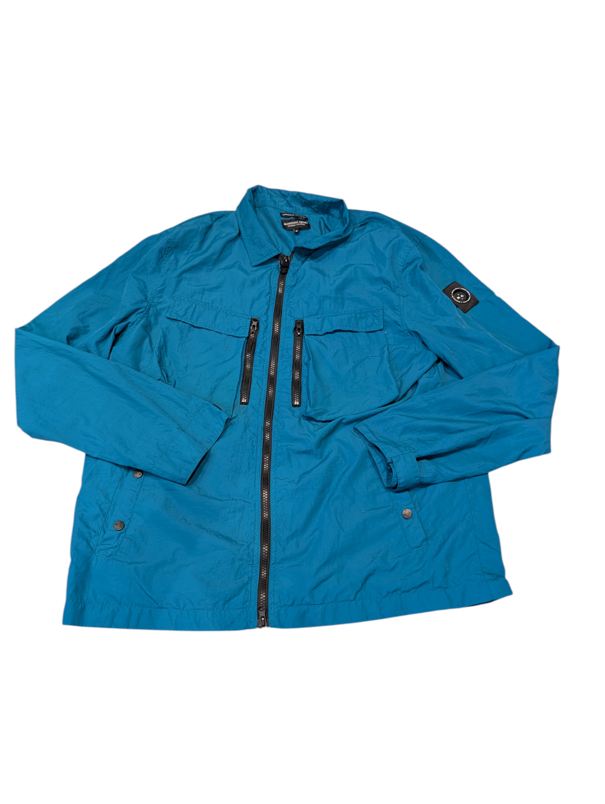 Men's Marshall Artist Lightweight Overshirt Jacket Teal Blue Size XL