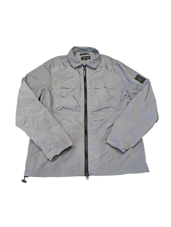 Marshall Artist Crinkle Nylon Full-Zip Jacket Overshirt Storm Grey Size XL