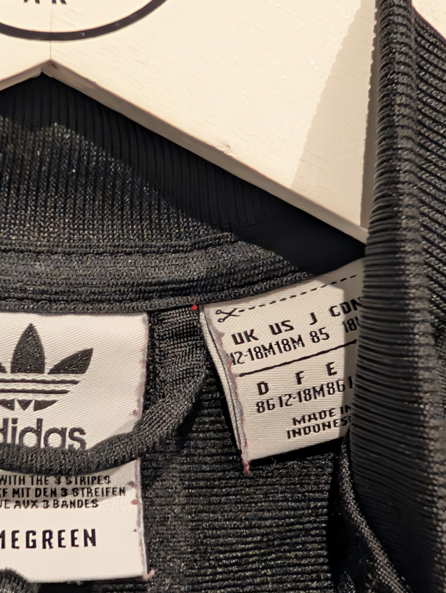 Kids Boys Adidas Track Top Black Size 12-18M