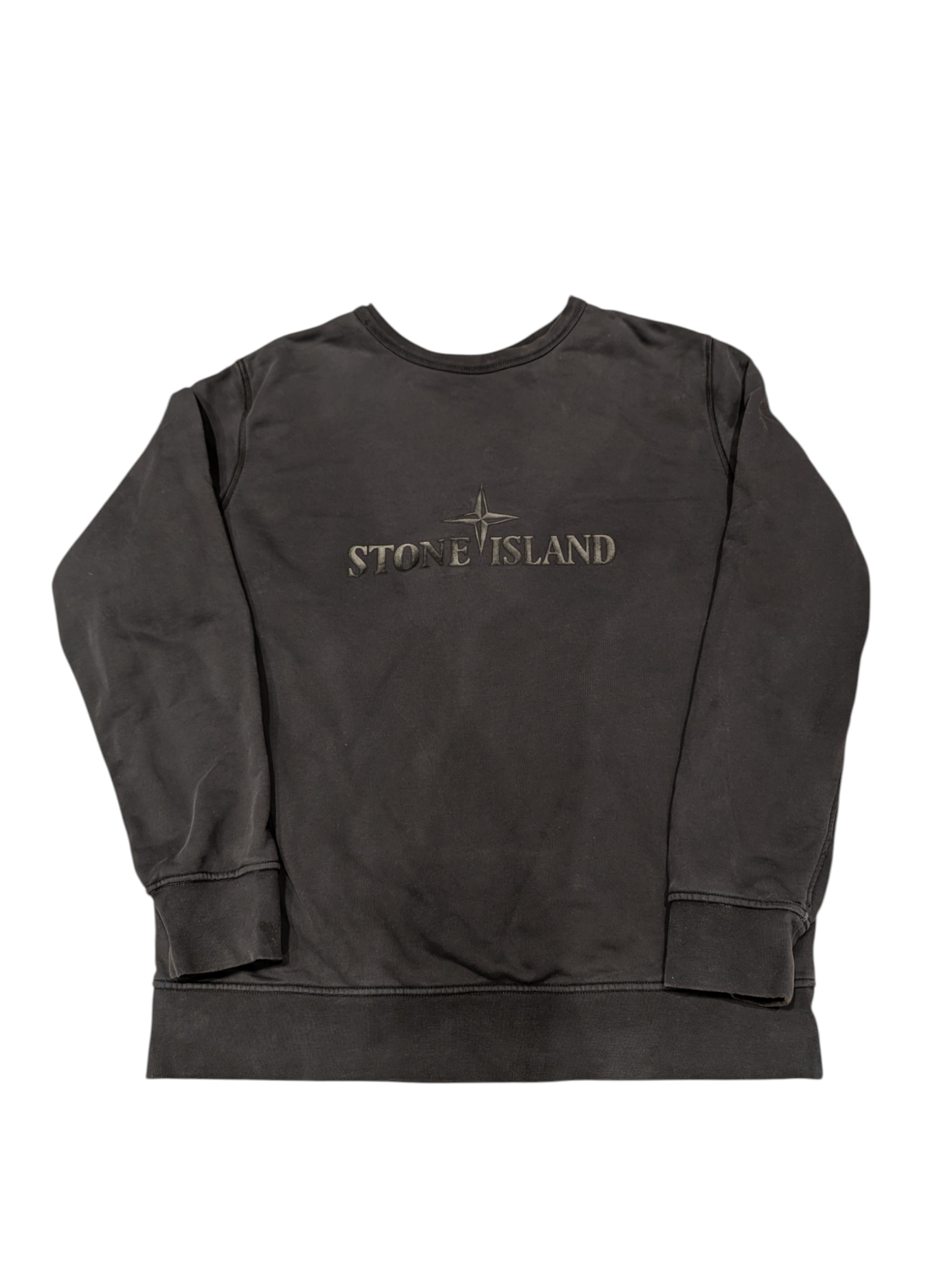 Men's Stone Island "Reversible" Logo Jumper Black Size XXL