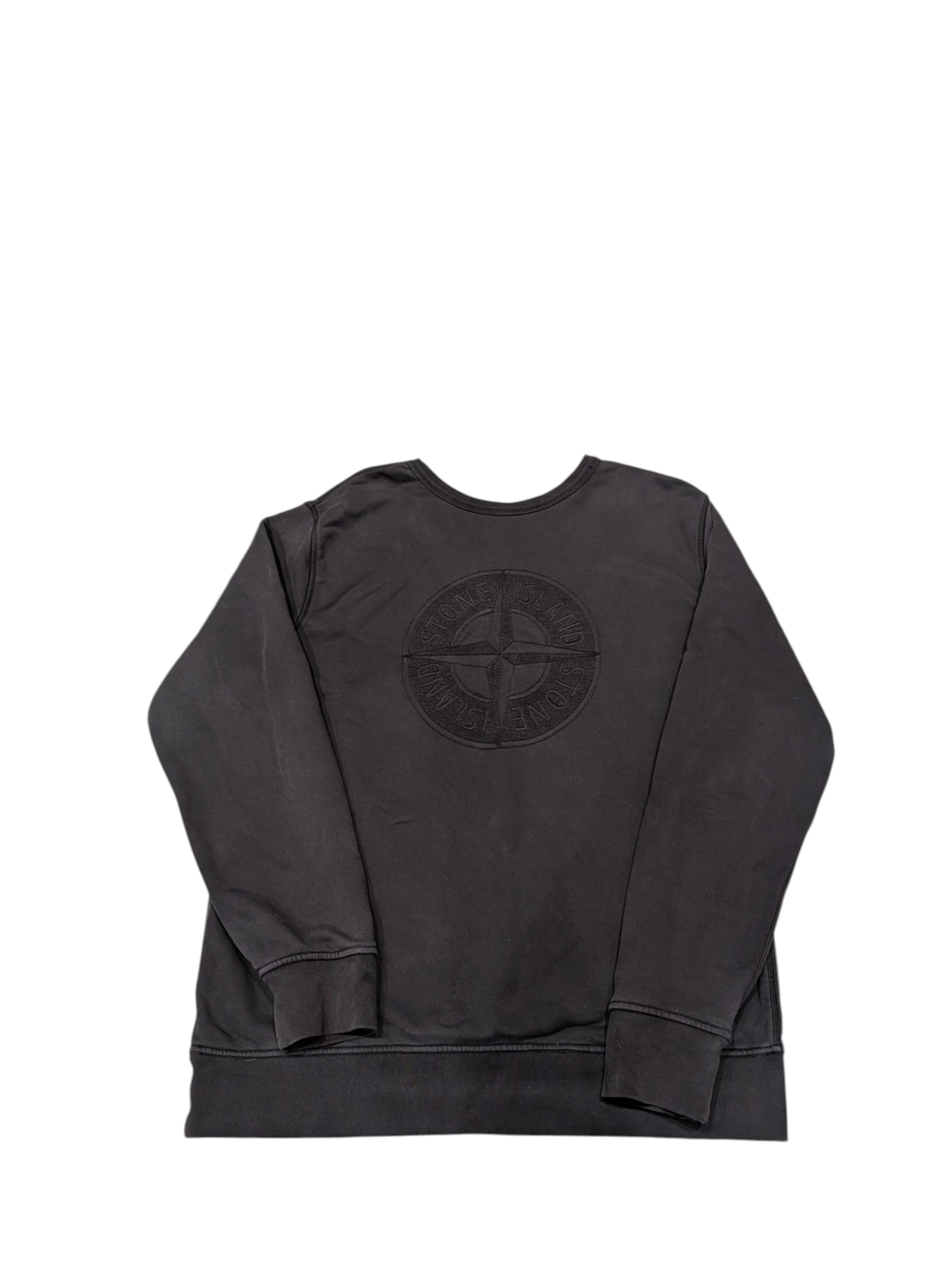 Men's Stone Island "Reversible" Logo Jumper Black Size XXL