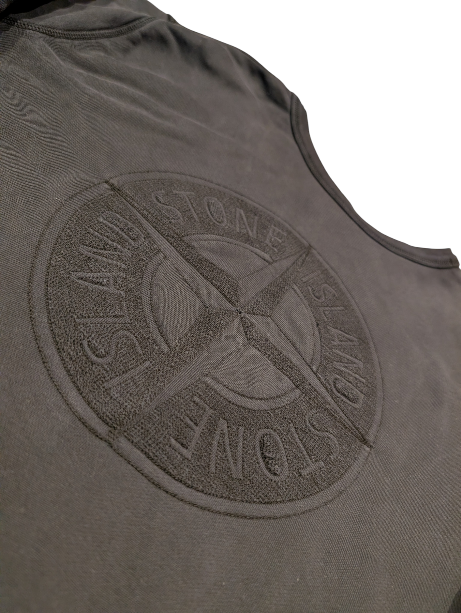 Men's Stone Island "Reversible" Logo Jumper Black Size XXL