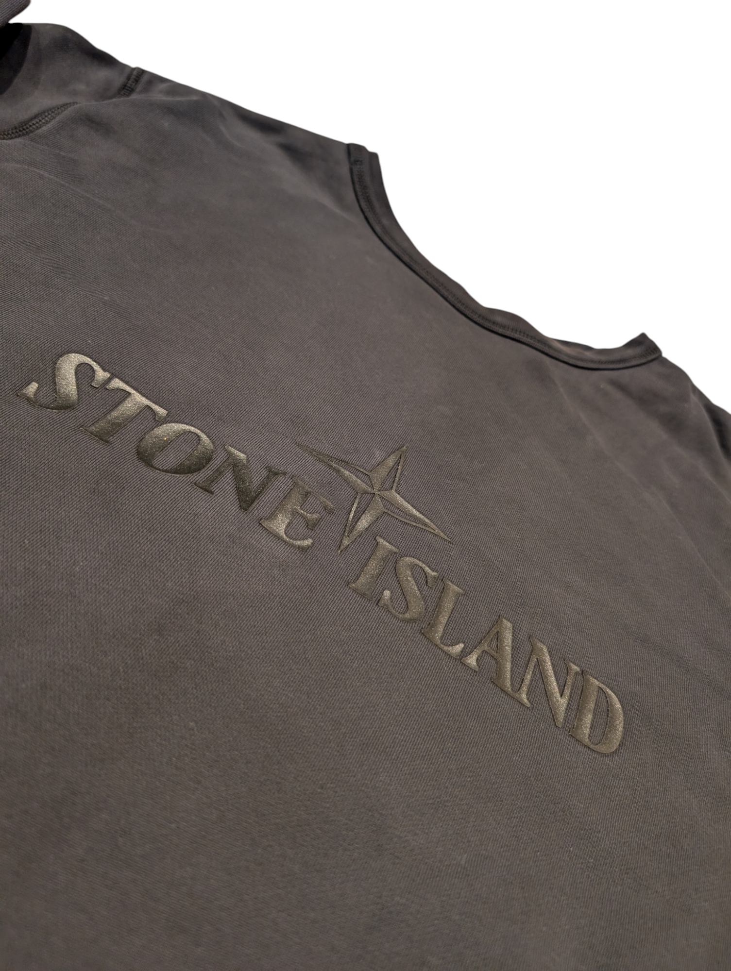 Men's Stone Island "Reversible" Logo Jumper Black Size XXL