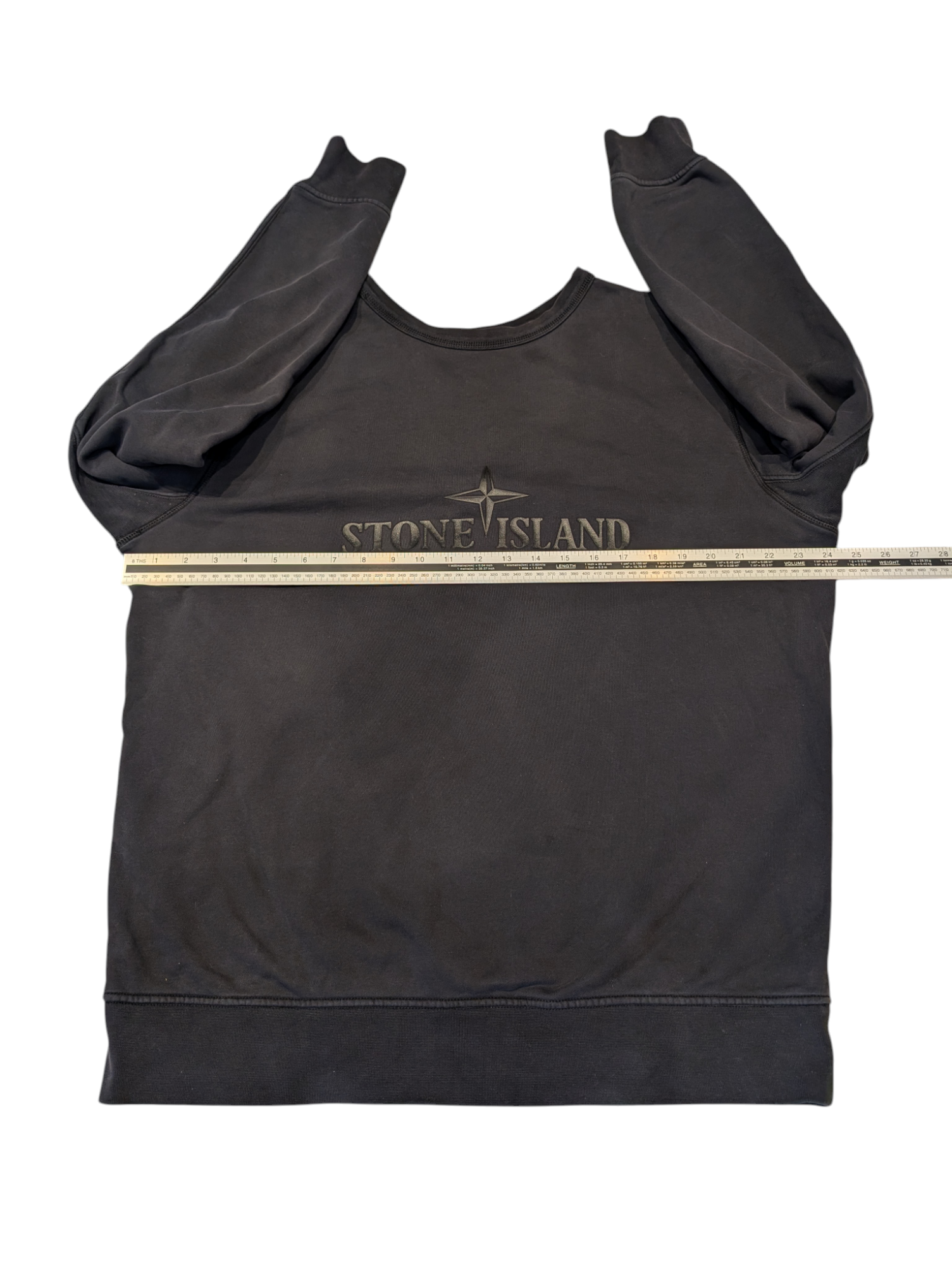 Men's Stone Island "Reversible" Logo Jumper Black Size XXL