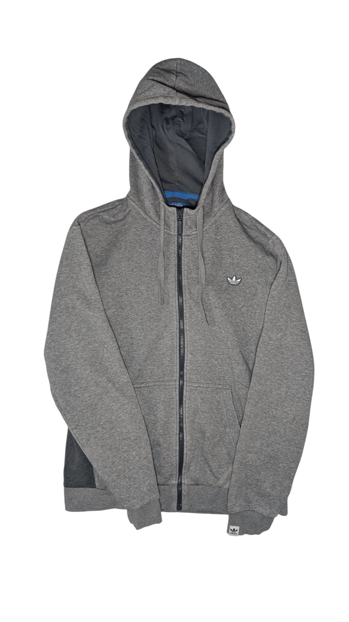 Adidas Originals Full Zip Hoodie Grey - REWEAR CLUB