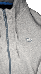 Adidas Originals Full Zip Hoodie Grey - REWEAR CLUB