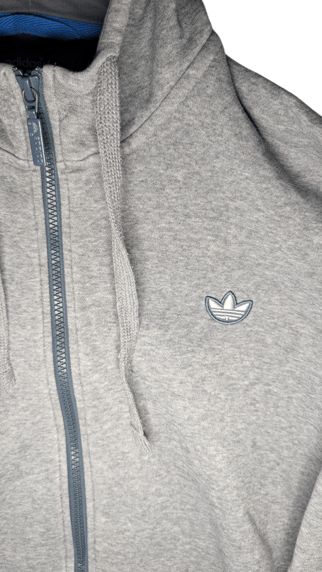 Adidas Originals Full Zip Hoodie Grey - REWEAR CLUB