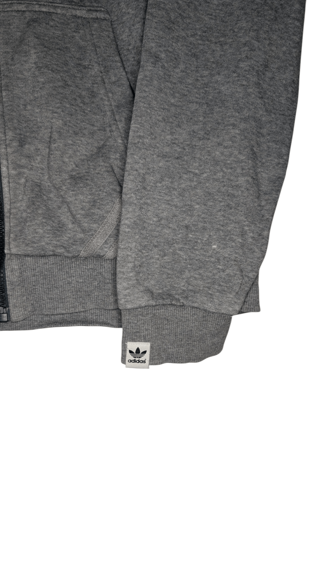 Adidas Originals Full Zip Hoodie Grey - REWEAR CLUB