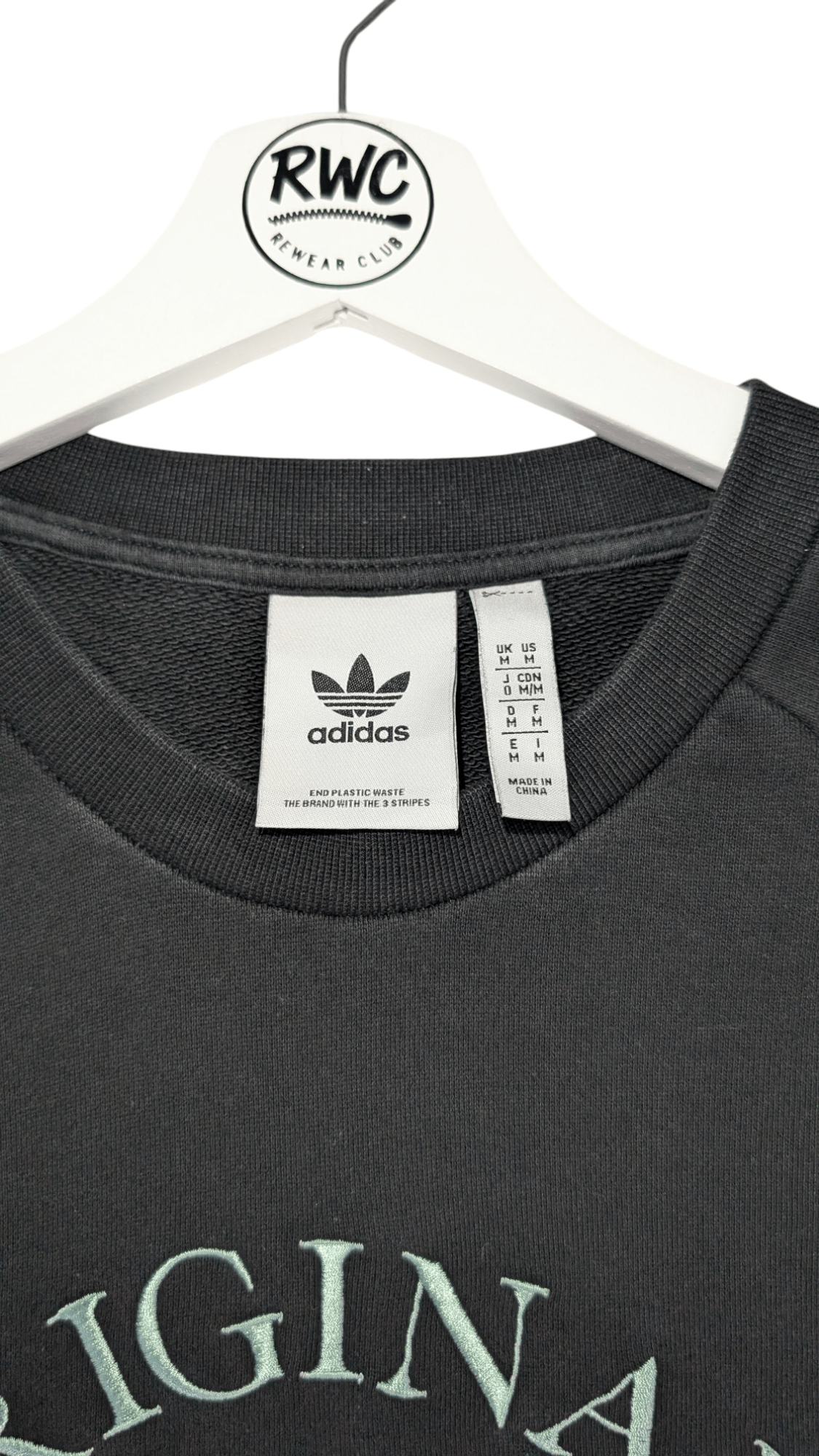 Adidas Originals 'Sports Resort' Club Sweatshirt Black - REWEAR CLUB
