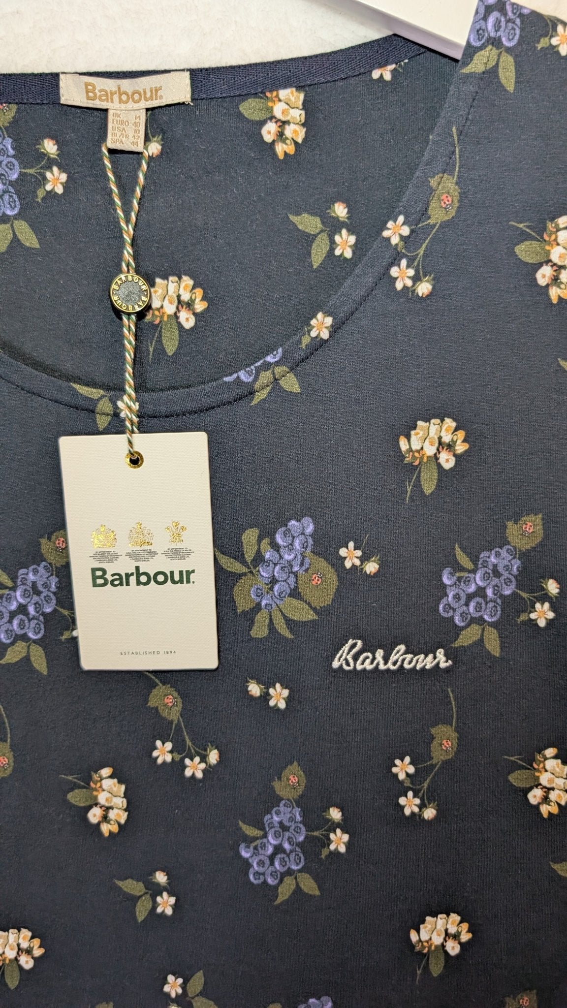 Barbour Hardwood Print Dress UK14 - REWEAR CLUB