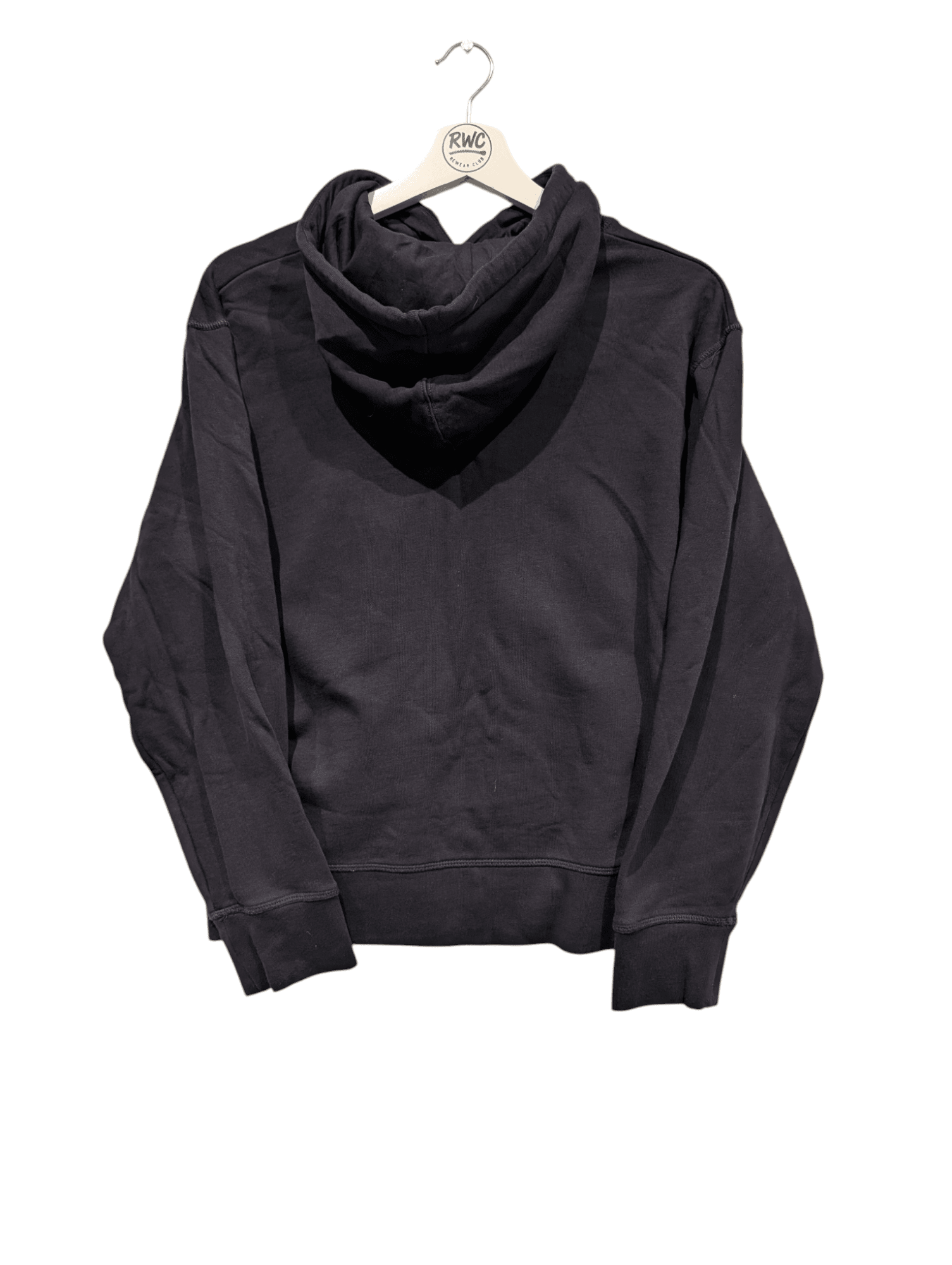 Barbour Men's Logo Black Hoodie Jumper Size Medium - REWEAR CLUB