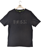 BOSS Dynamic Logo Print T-Shirt Black - REWEAR CLUB