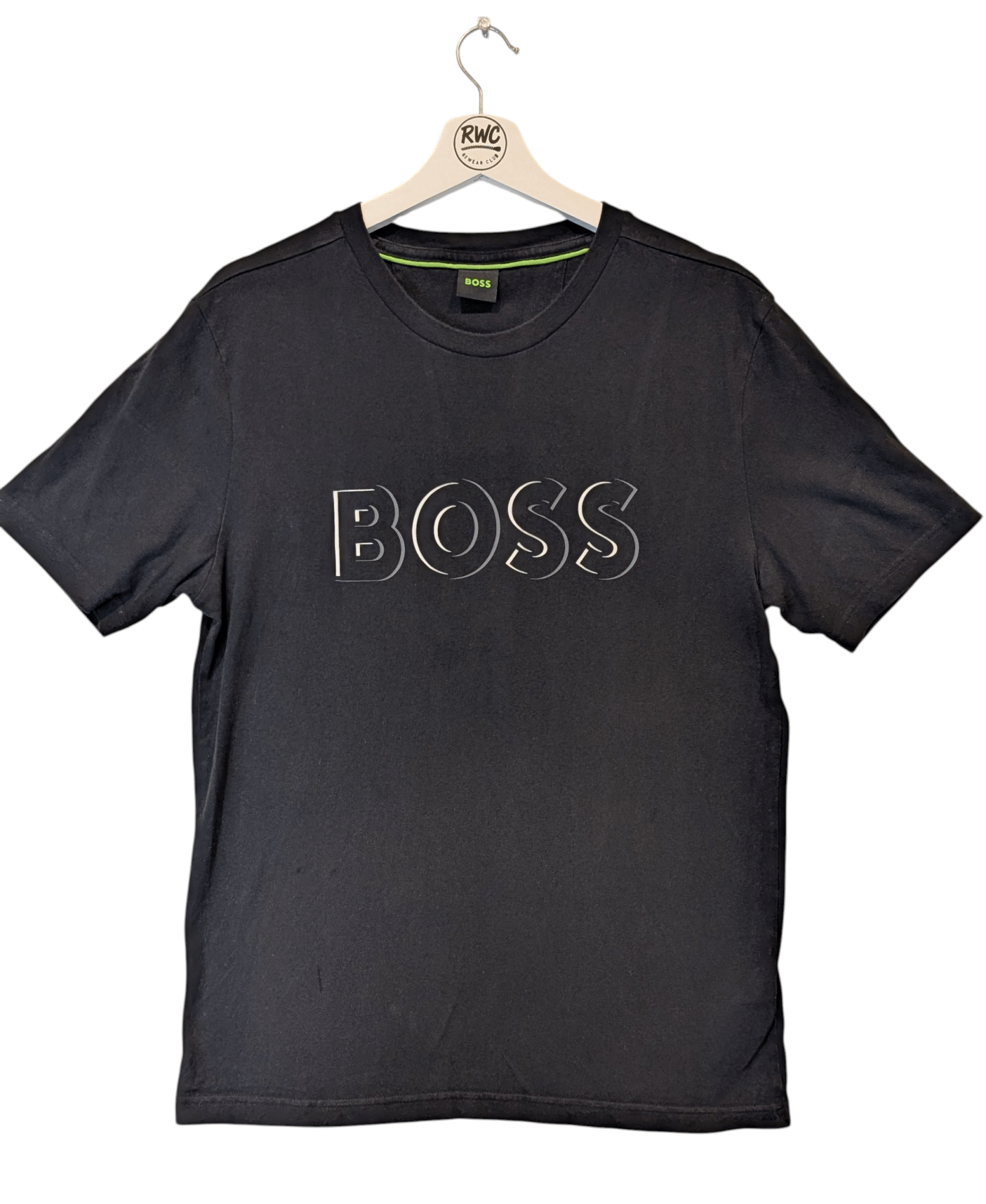 BOSS Dynamic Logo Print T-Shirt Black - REWEAR CLUB