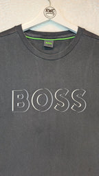 BOSS Dynamic Logo Print T-Shirt Black - REWEAR CLUB