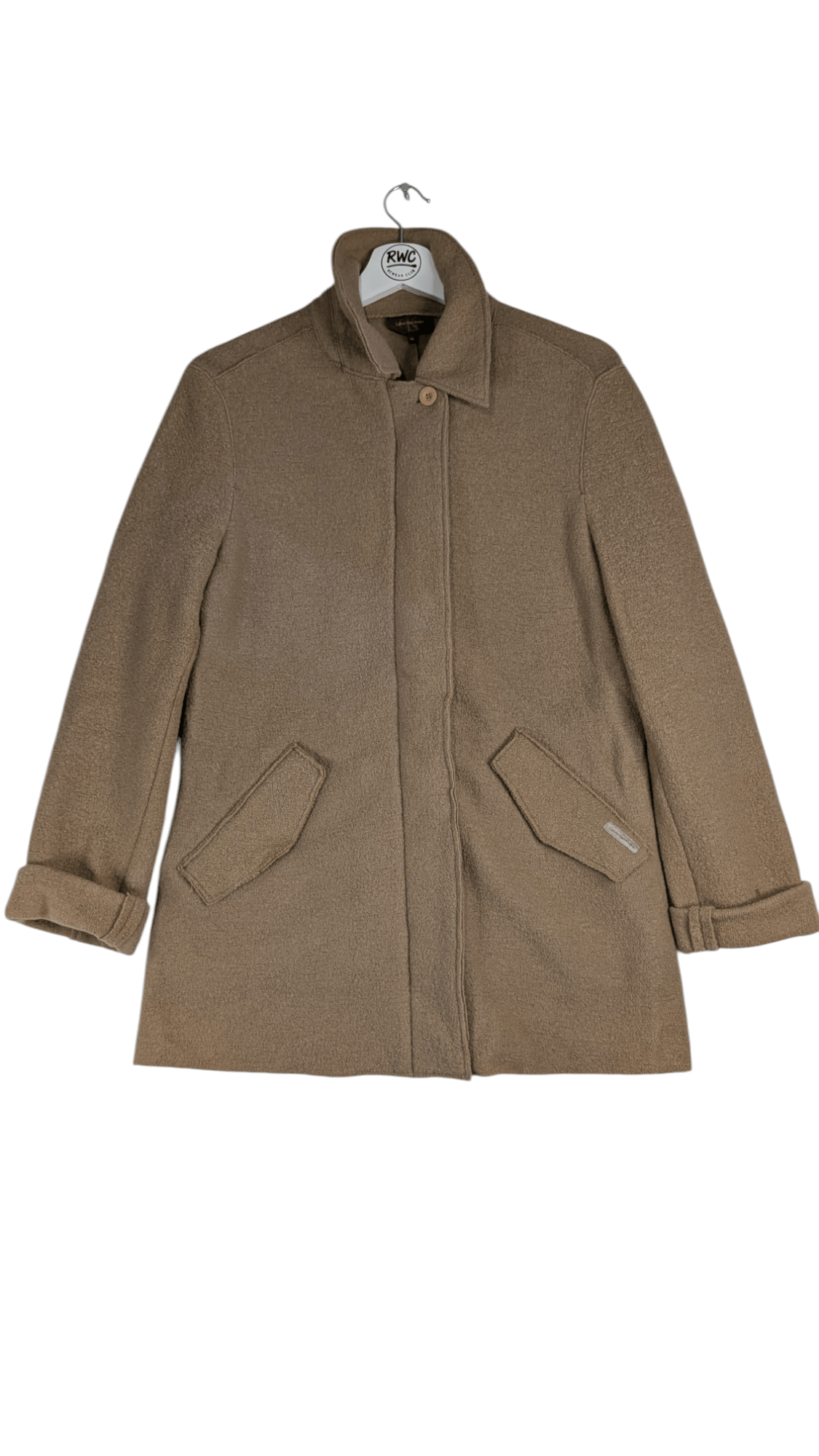 Calvin Klein Jeans Khakis Women's Wool Winter Coat Size Medium - REWEAR CLUB