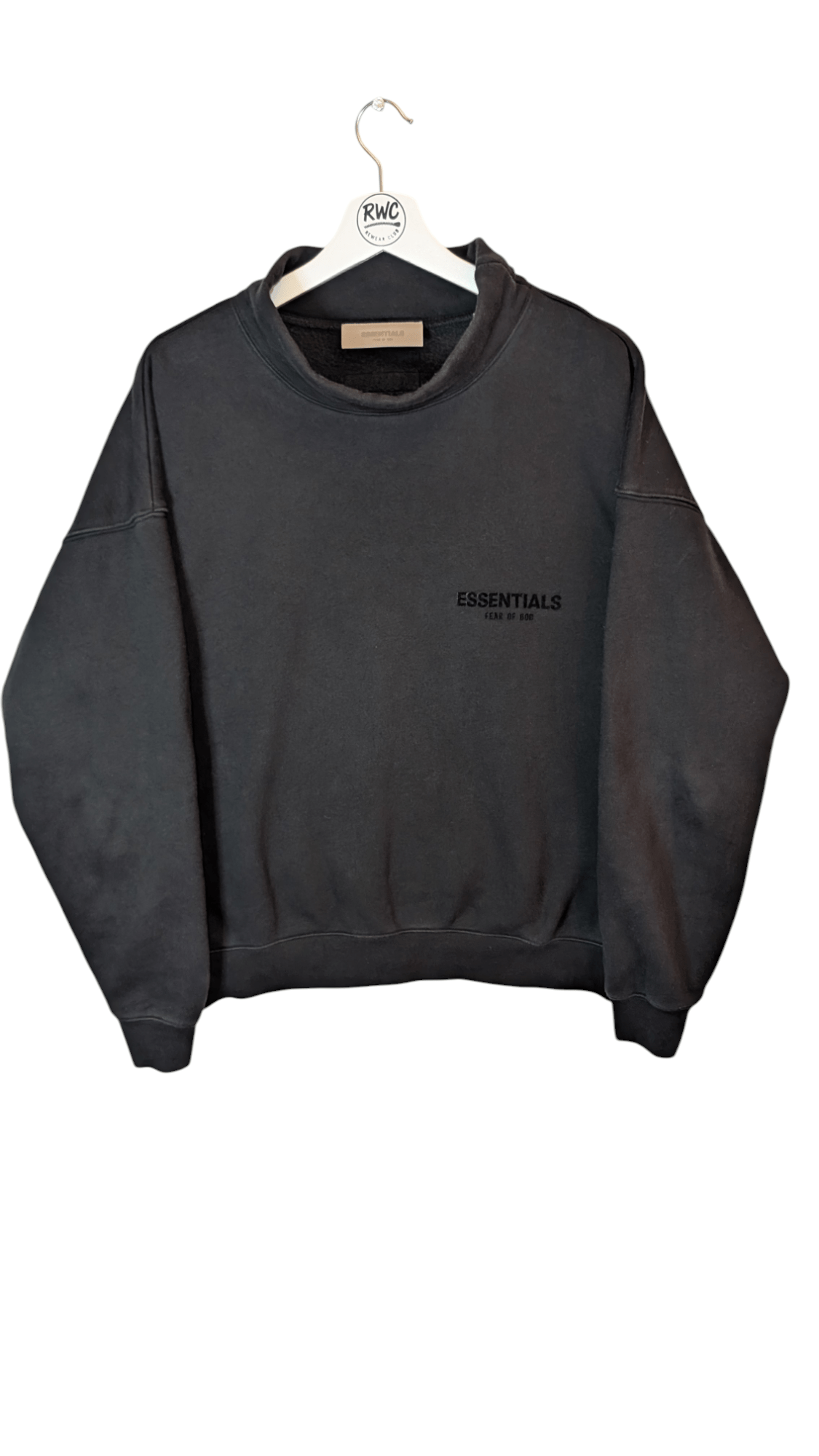 Essentials Fear of God High Neck Jumper Black - REWEAR CLUB