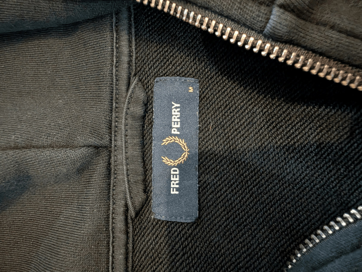 Fred Perry Black Full Zip Jacket - Mens M - REWEAR CLUB