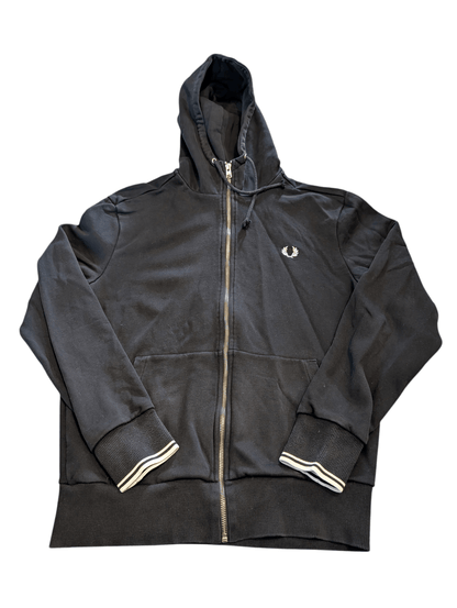 Fred Perry Black Full Zip Jacket - Mens M - REWEAR CLUB