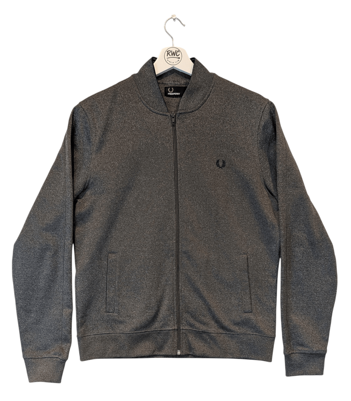 Fred Perry Bomber Track Jacket Grey - REWEAR CLUB