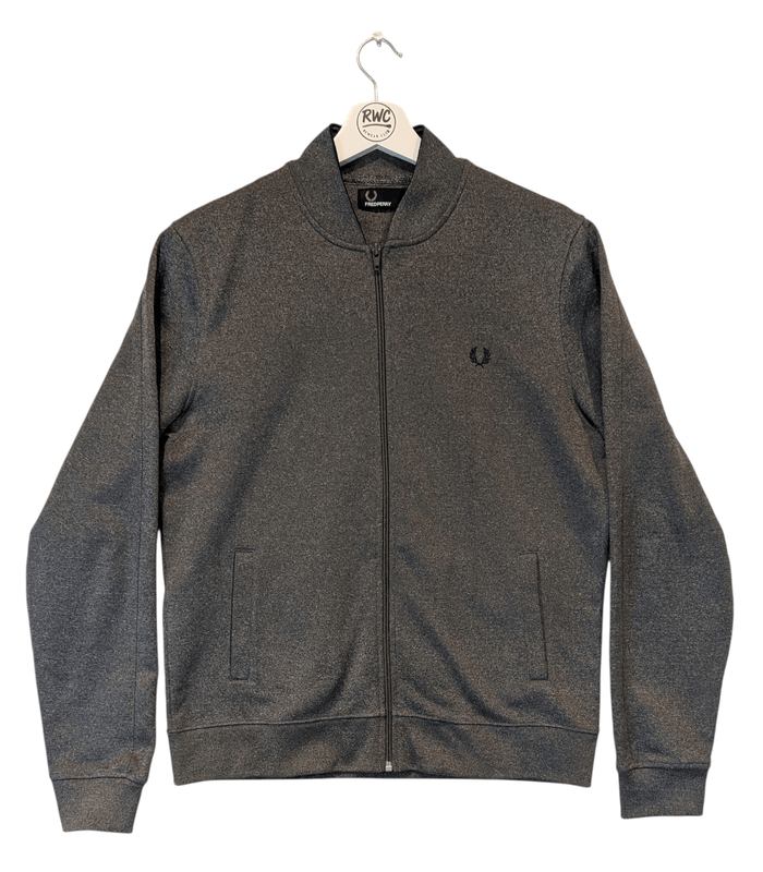 Fred Perry Men's Bomber Track Jacket Grey Size Medium