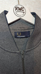 Fred Perry Bomber Track Jacket Grey - REWEAR CLUB